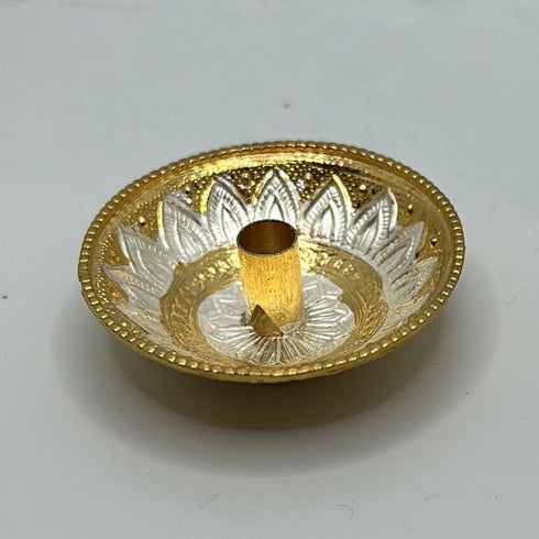 Pure Silver Gold Coated Diya 8 grams
